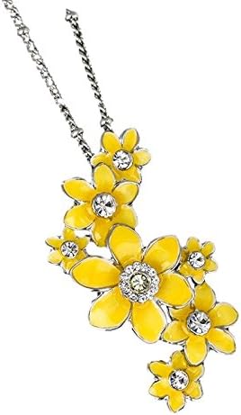 🌼 Equilibrium Radiant Daffodil Cluster Necklace – Crystal Flower Pendant | Gift Boxed