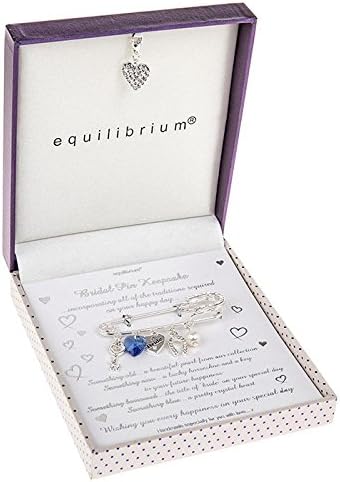 Equilibrium Silver-Plated Bridal Pin – "Something Old, New, Borrowed, Blue" Keepsake